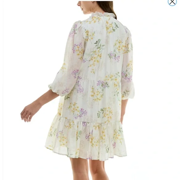 NWT Taylor Ruffle Hem Smock Dress Size XS - Picture 2 of 13